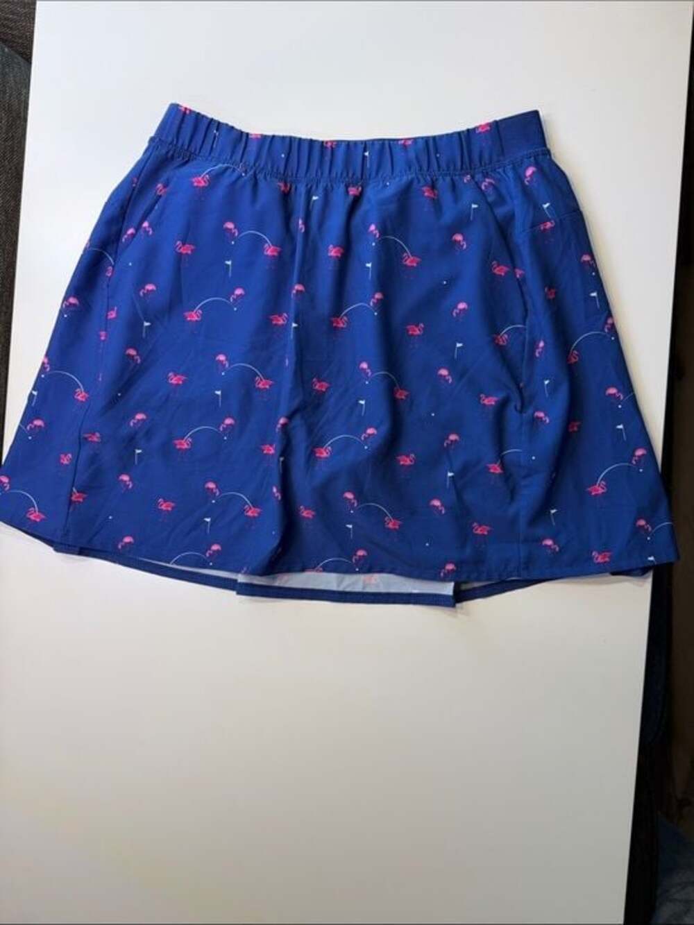 Kyodan Navy Skort with Pink Flamingo Golf Print